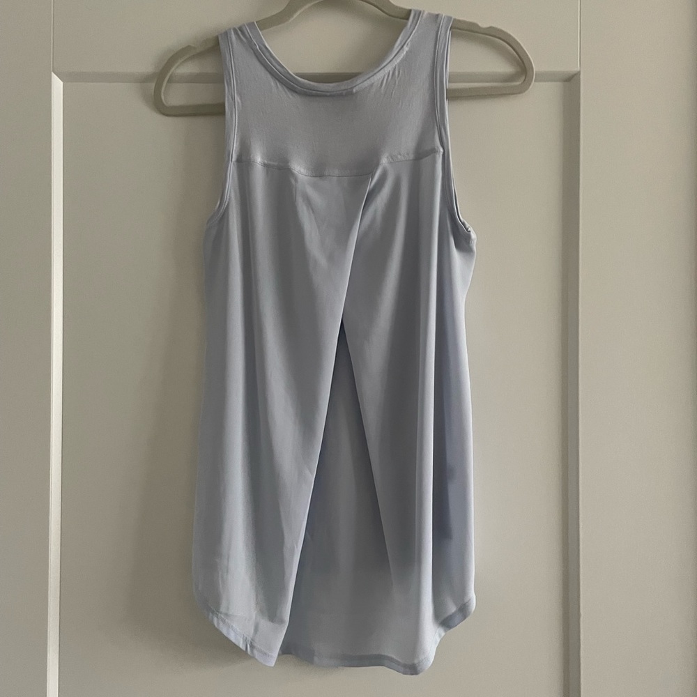 LOFT Split Back Blue Tank
